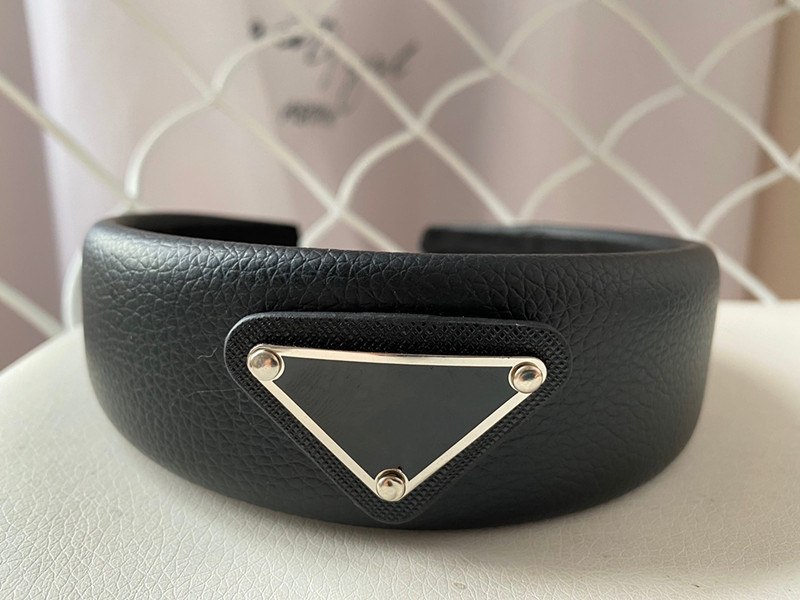 

Designer Leather headbands headwraps for Women Fashion Ladies Girls PU leathers Metal Style Hair bands High Quality Dropship