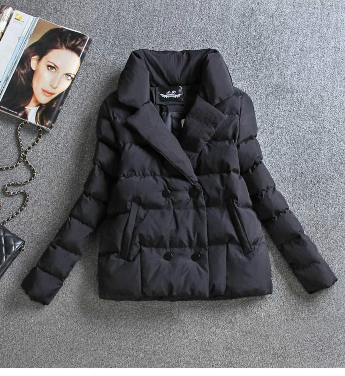 

2021 Winter Women Jaet Coat Cotton Clothing Short New Slim Ladies Warm Parka Bla Sutdent Clothes, Model 1 beige