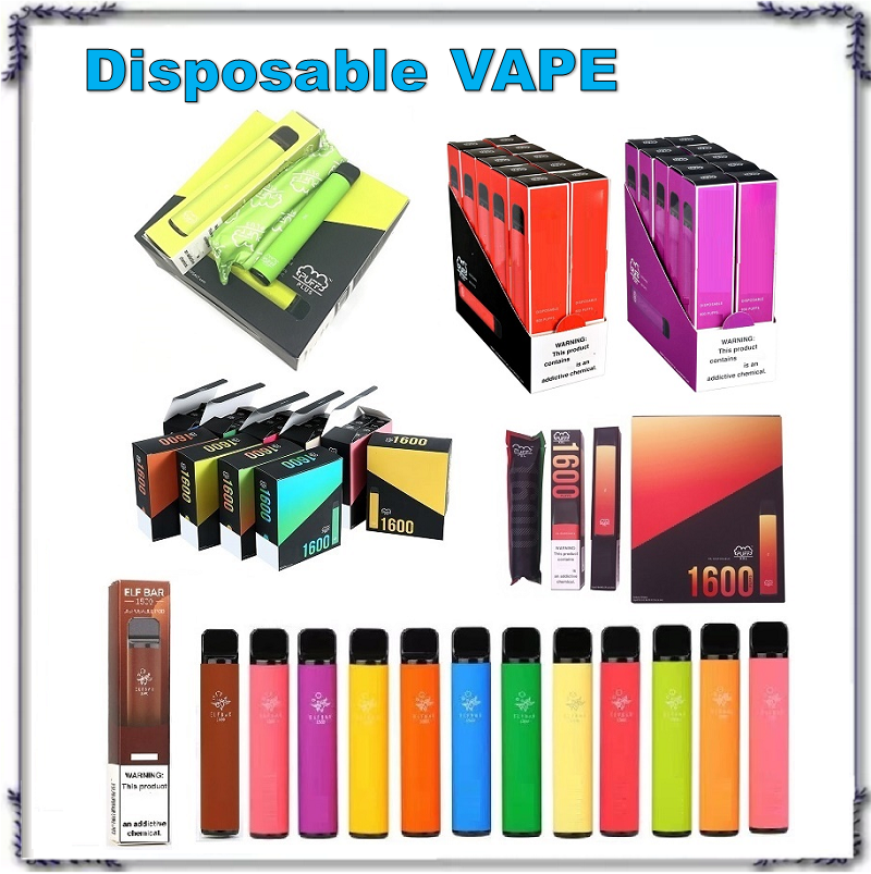 

Disposable E-cigarettes Puff Plus XXL ELF Bar Vape Pen Electronic Cigarette 800 1600 1500 Puffs Device Kit Prefilled Cartidge Vaporizer VS E