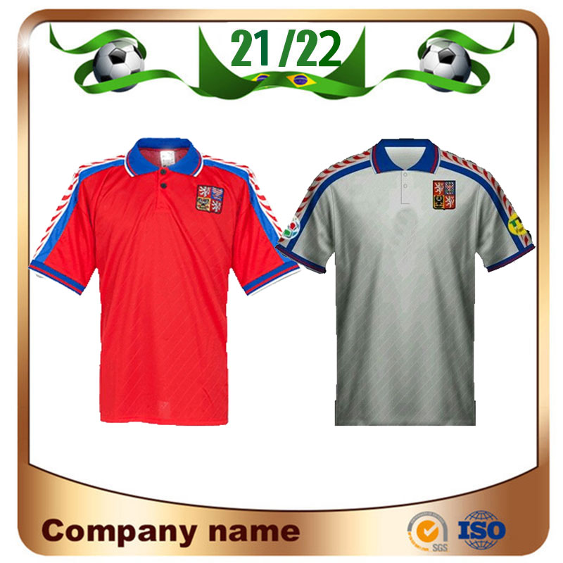 

1996 Retro Czech Republic Soccer Jersey 1996/1997 Home #18 NOVOTNY #4 NEDVED #8 POBORSKY #19 FRYDEK Football Shirt uniform, 1996 home