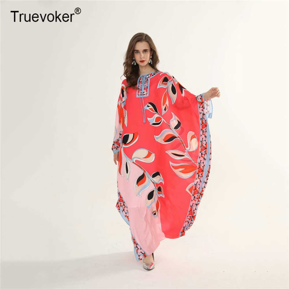 

Truevoker Autumn Runway Long Robe Women's Full Sleeve Vintage Totem Print Maxi Vestidos Knitting Cotton Dresses Plus Size 210602