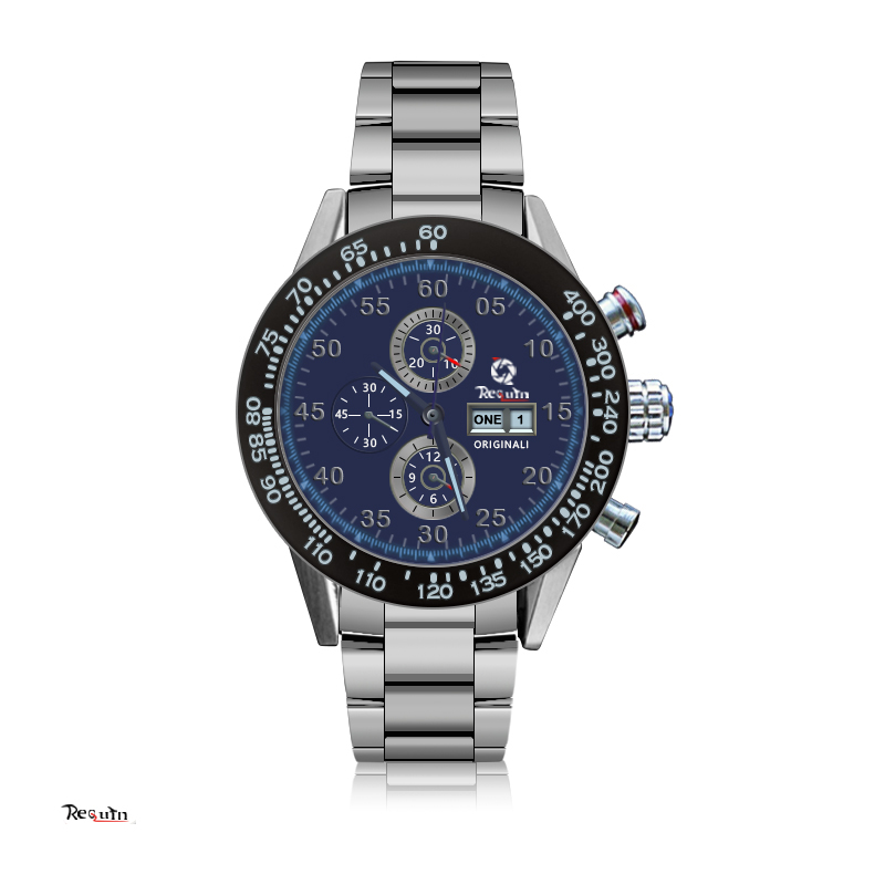 

Men's Luxury Automatic Mechanical Watch Carrera 1887 Full Working Dial REQUIN Silver White Stainless Steel Case Strap Tag Blue Calendar Brand, Multi-color