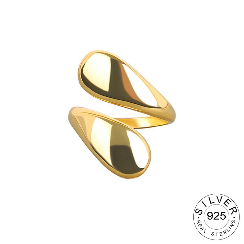 

Cluster Rings 925 Sterling Silver For Women Hug Big Wedding Trendy Jewelry Large Adjustable Antique Anillos, Golden;silver