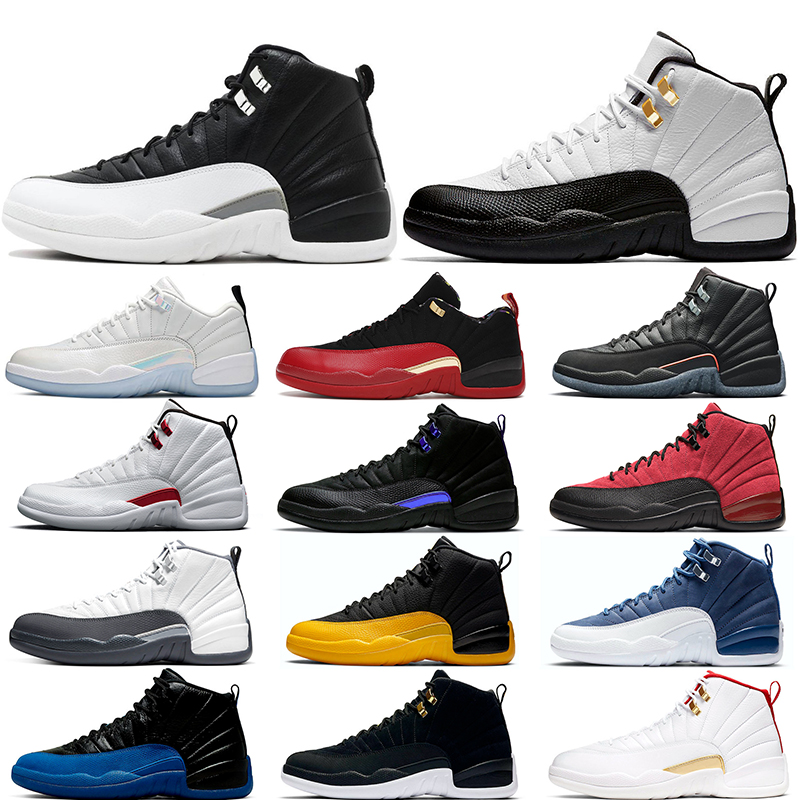 

Jumpman 12 Basketball Shoes 12s Men Playoffs Lagoon Pulse Super Bowl Utility Twist Black White Royalty Mens Sports Trainers Sneakers Size 40-47