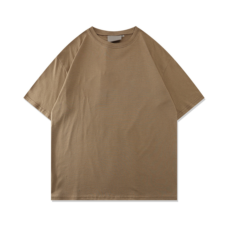 

21ss Designer Tide T Shirts Chest Letter Laminated Print Short Sleeve High Street Loose Oversize Casual T-shirt 100% Pure Cotton Tops for, Beige
