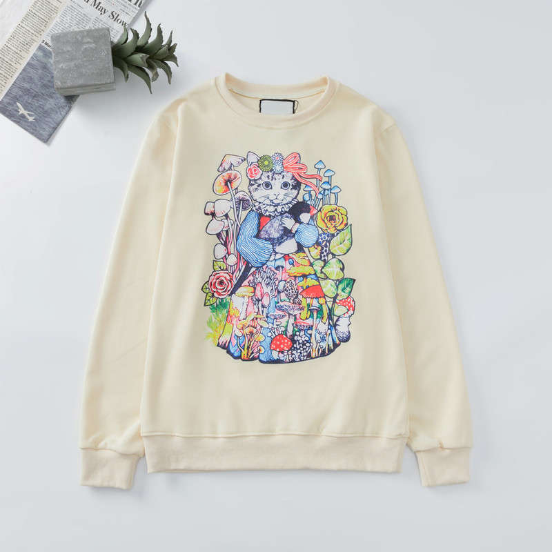 

Brand Sweatshirts Men Women Kitten hugs fish Autumn Winter Designer Hoodies Casual Streetwear Jogger Clothing Asian -XXL, Black