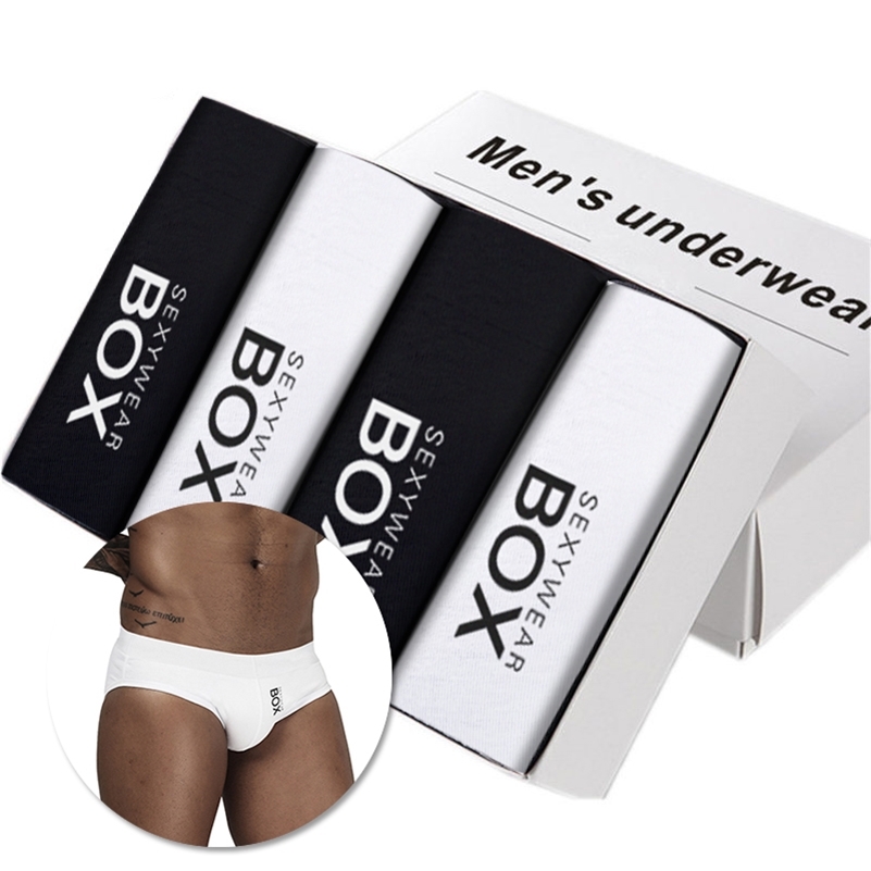 

4Pcs/lot Men Briefs Cotton Sexy Underwear Jockstrap Breathable Slip Bikini Gay Man's Underpants 210707, (4)cm003-mutli