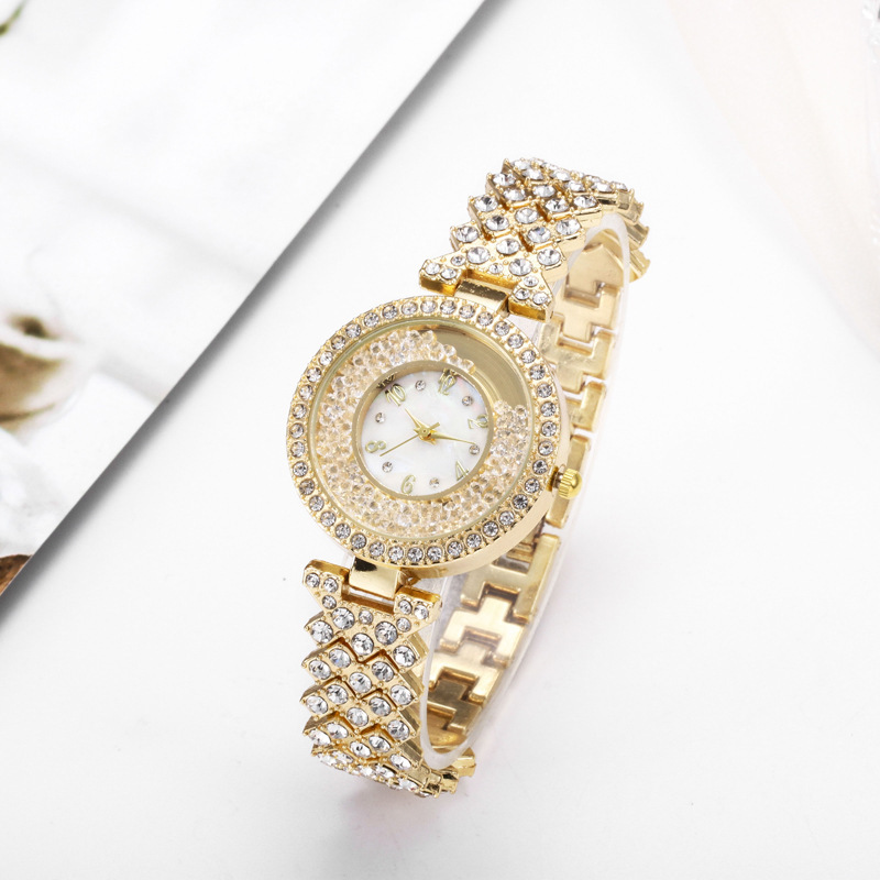 

28mm Net Red Rhinestone Watches Quicksand Suit Steel Band Ladies Watch Girls Quartz Watch Lady Women Women's Wristwatches, 02