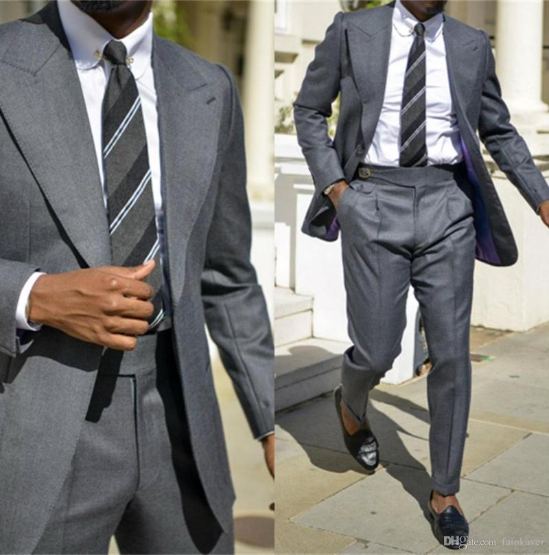 Cheap Bulk Dark Grey Coat Pant UK free 