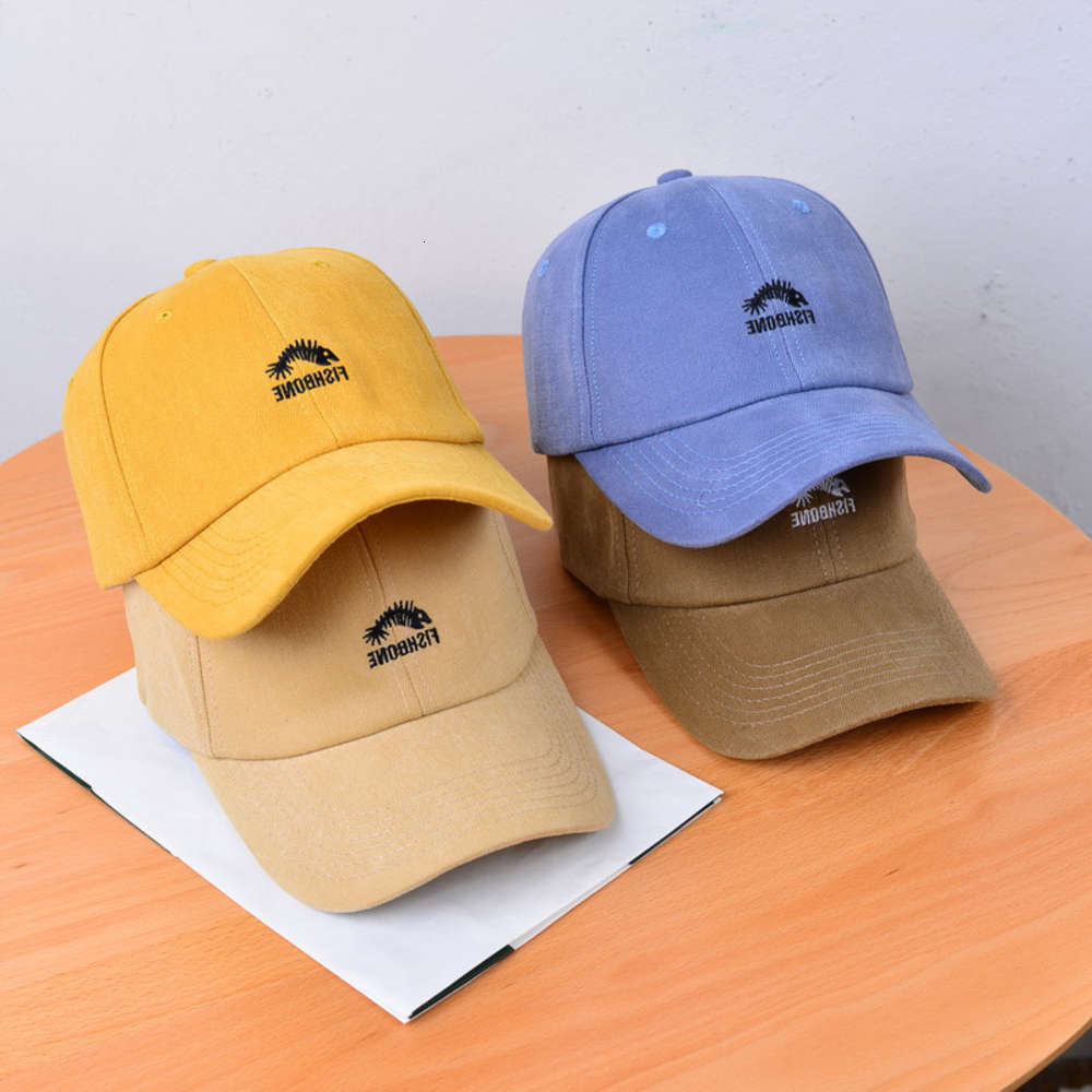 

Sun hat Personalized Embroidered Baseball women's soft top fishbone Cap men's spring summer seaside holiday sunscreen hat, Blue;gray