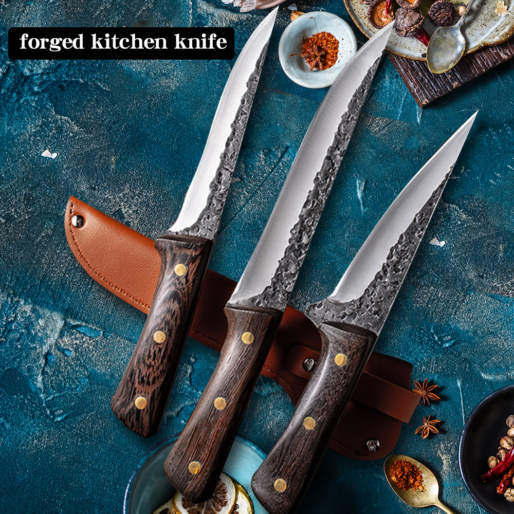 

Boning Knife Stainess Stee Fishing Knife Kitchen Bone Meat Fish Sushi Knife Fruit Vegetabes Cutting Too with Cover