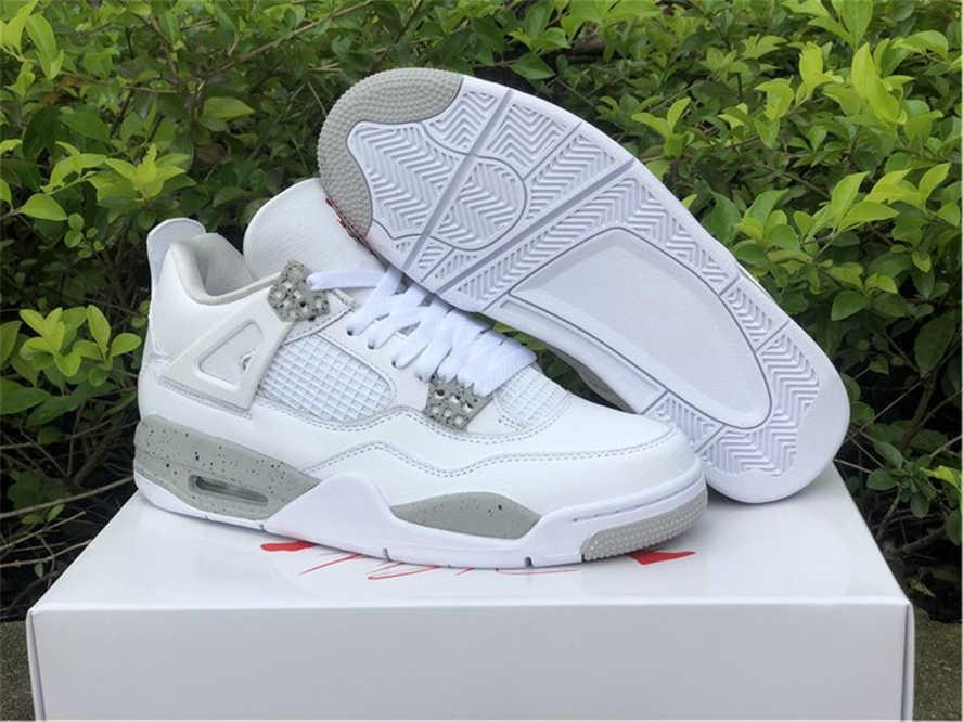 

2021 Released Retro Authentic 4 White Oreo 4s Men Athletic Shoes Tech Grey Black Fire Red CT8527-100 Sports Sneakers With Box