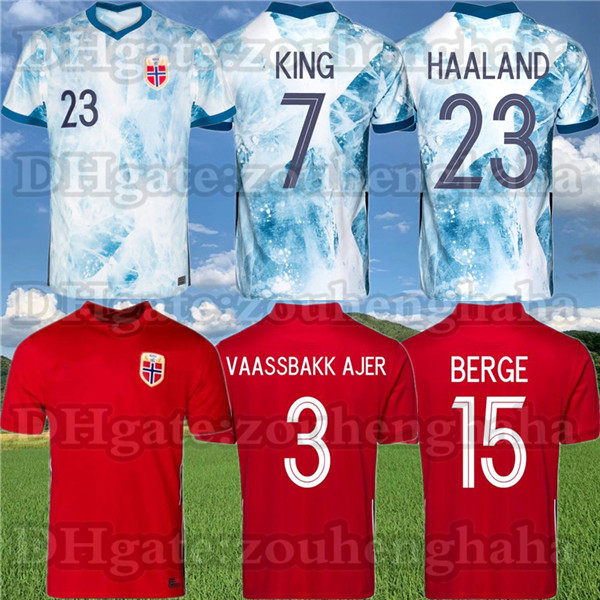 

Norway Soccer Jersey 2021 22 Noreg Home Away noruega HAALAND ÖDEGAARD SÖRLOTH NORMANN KING Norge Football shirt