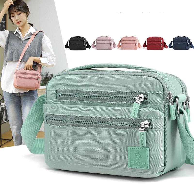 

Cross Body Bags For Women 2021 Nylon Tote Bag Handbags Womens Shoulder Small Multi-pocket Crossbody Sac A Main, Purple