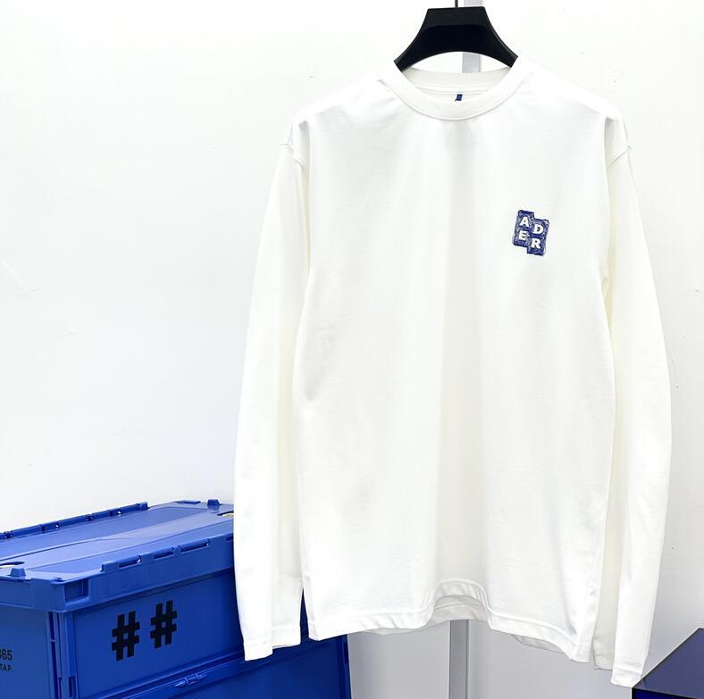 

White Black Long Sleeve T-shirt Men Women 1 High Quality Chest Embroidered Tee Tops