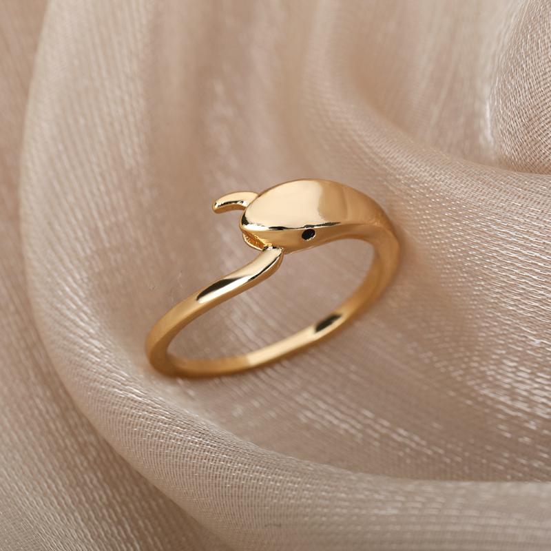 

Cluster Rings Retro Snake For Women Stainless Steel Gold Silver Color Finger Ring Vintage Gothic Female Aesthetic Jewelry Anillos Mujer, Golden;silver
