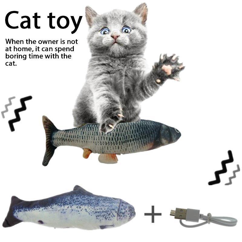 

Cat Toy Fish USB Electric Charging Simulation Dancing Jumping Moving Floppy For Interactive Sale Toys