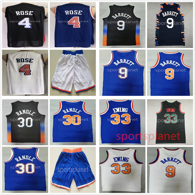 

2021 2022 New's York's Knicks's Basketball Derrick Julius 30 Randle 4 Rose Patrick 33 Ewing Walt 10 Frazier R.J. 9 Barrett Embroidery Edition Shirts, Red