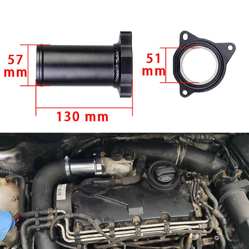 

shipping 57 mm 2.25 inch valve replacement egr delete kits for VW 1.9 TDI 130/160 BHP Diesel EGR Removal egr02
