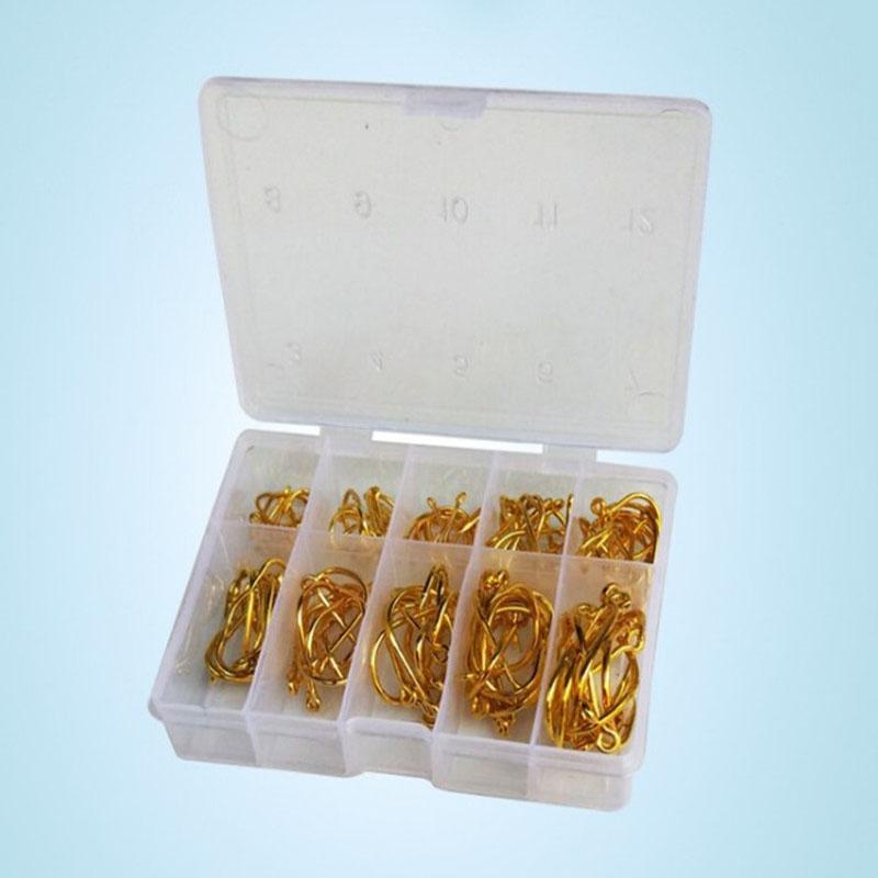 

Fishing Hooks 100PCS High Carbon Steel Hook Set Barbed 3#-12# Series Fishhooks Worm Pond Jig Hole Accessories Pesca Carp