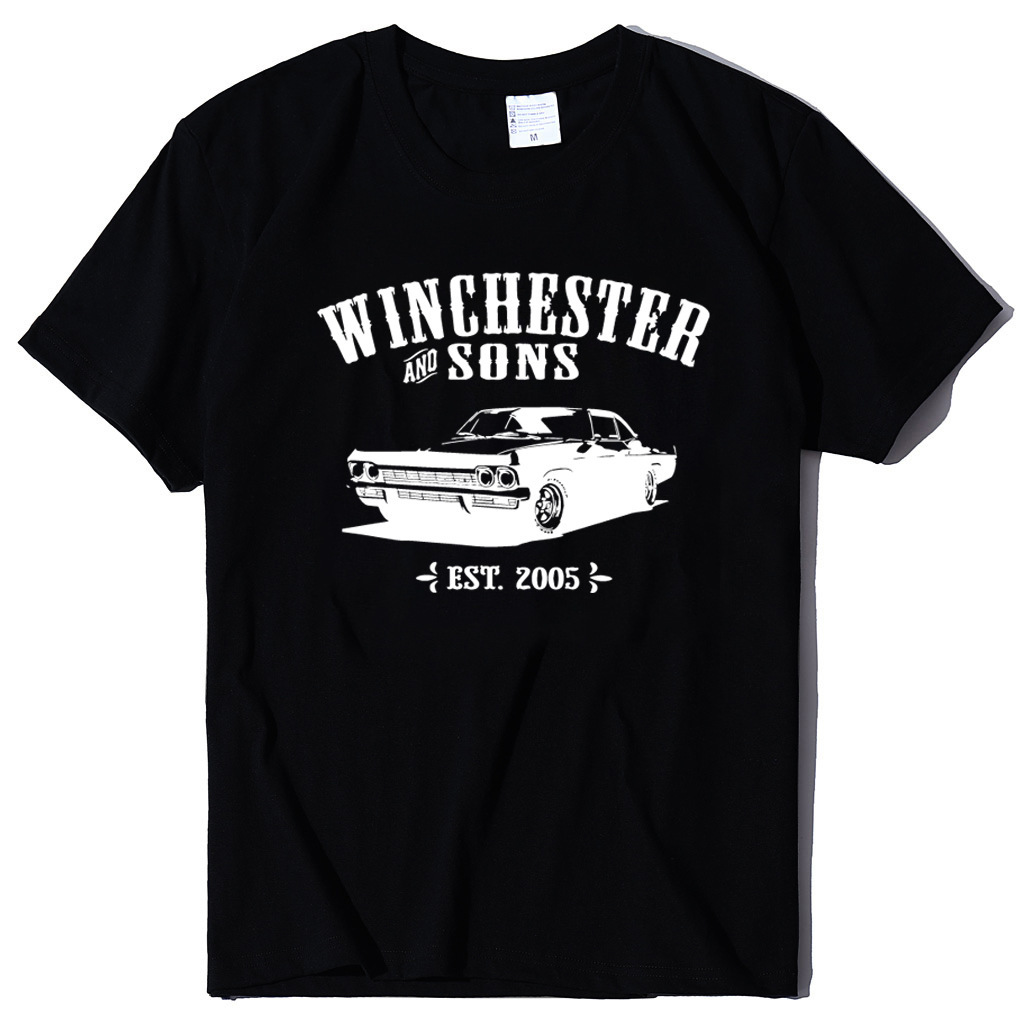 

foreign summer large round neck fashion t-shirt women's men's short sve, White