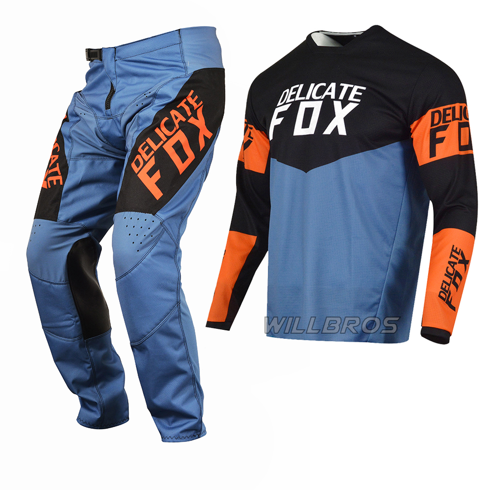 

DELICATE FOX Navy 180 Revn MX Jersey Pant Motocross Combo Off Road Riding Mountain Bike SX ATV UTV MTB Gear Set