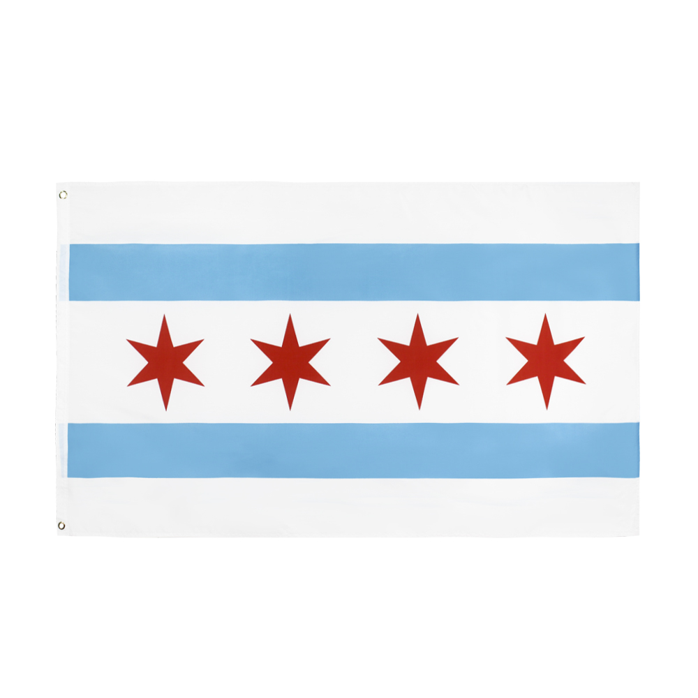 

3 x 5 Ft 90x150cm us usa state chicago chicagoans flag Wholesale Factory Price