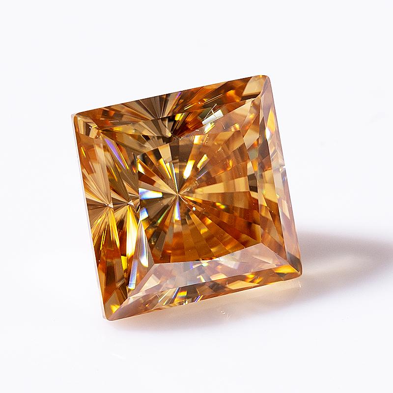 

Other Champagne Color Loose Moissanite Stones Princess Crushed Brilliant Gemstone Diamond VVS1 Clarity Engagement Jewelry Making