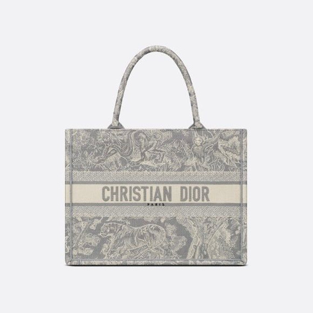 

High quality Luxury dior tote original 1:1 dupe embroidery Designers Bags hobo embroidered shopping bag handbag purse, Grey 36.5