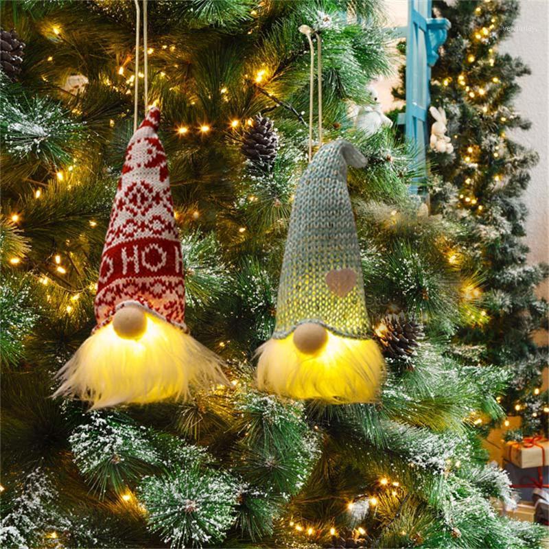 

Party Decoration Christmas Luminous Doll Dwarf Plush Handmade Santa Home Ornaments