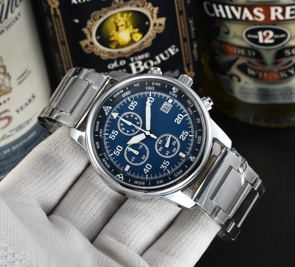 

High Quality 2021 Fashion Sports Men Top Japan Brand luxury watches Six-pin All Dial Work quartz watch Chronograph Display Calendar with minimalist style Gift, 10