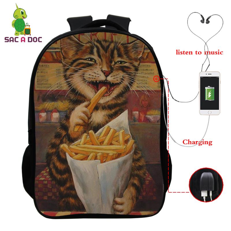 

Backpack Cute 3D Animal Women Children School Backpacks For Girls Casual Cat Kawaii Fashion Student Schoolbag Bagpack