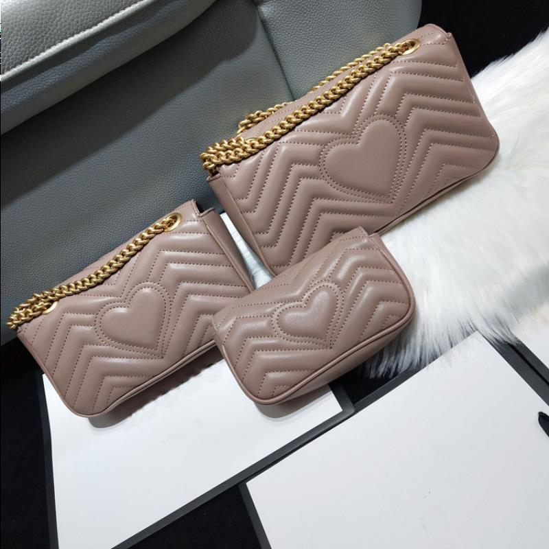 

Bags Leather Classic Heart Shoulder Luxury Handbags Ladies Soft Marmont Wave Bag J0Q1 Genuine Designer V Women Pattern Crossbo Jnigi