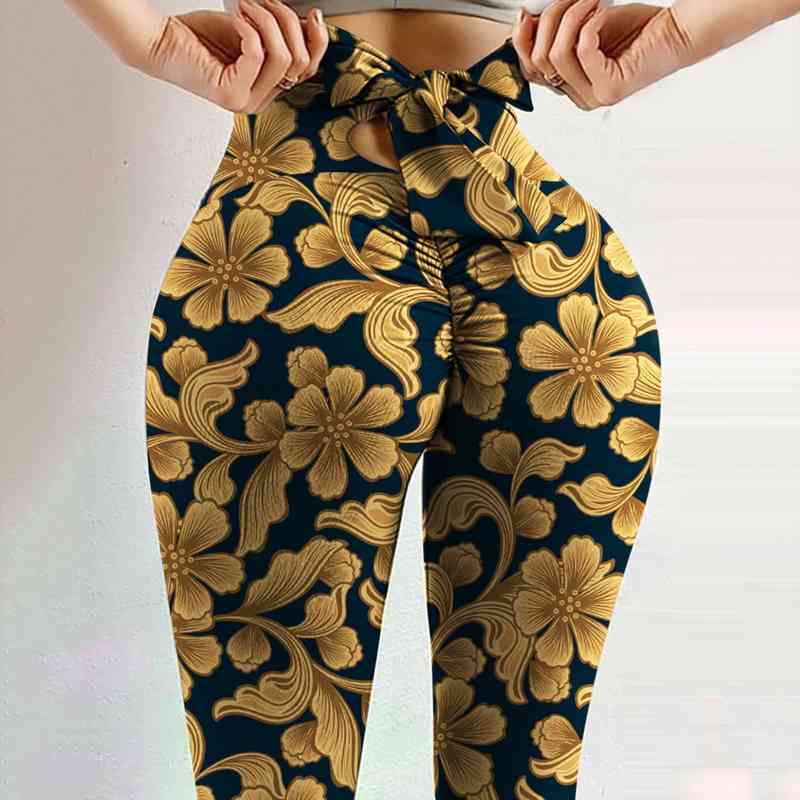 

flower print leggings sport women fitness bohemian style sports leggings for women gym high waist sport, Black;white