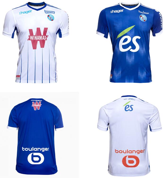 21 22 Maillots RC Strasbourg Alsace Soccer Jerseys Gameiro 2021 2022 Chemises de football Djiku Thomasson Kits Lala Mothiba Sissoko Jersey Topsbk