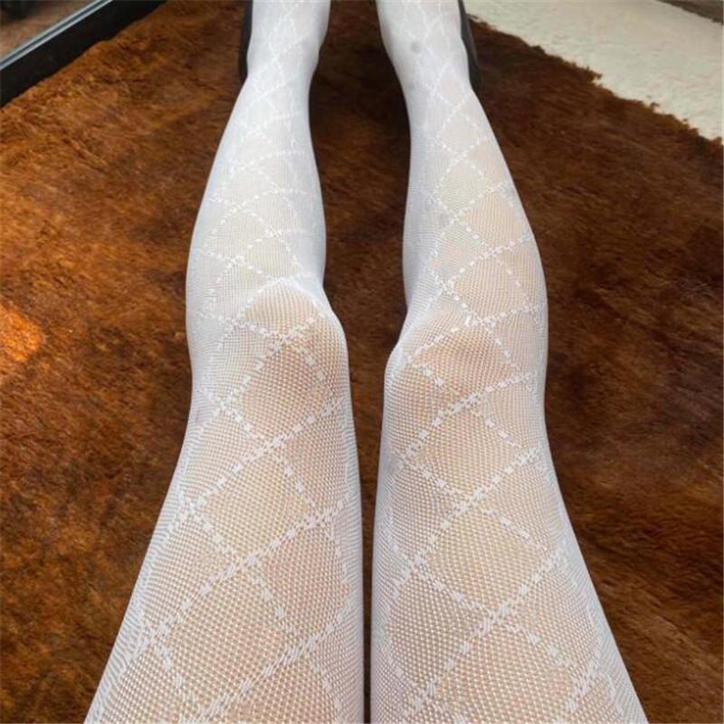 

Night Club Personality Women Tights Full Letter Jacquard Lady Long Leggings Birthday Gift for Girls Elastic Stocking, #1