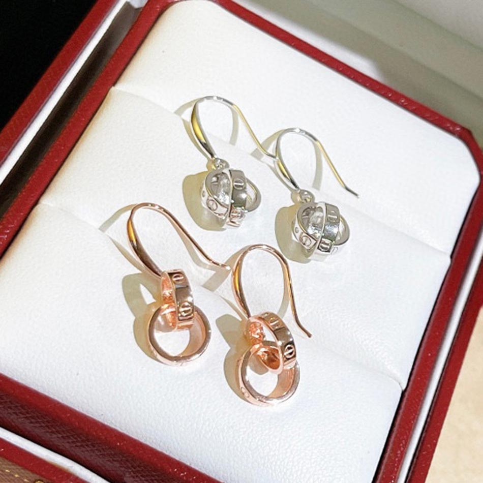 

Jewelry Earrings Dangle & Chandelier Screw print double ring lug hook 128433