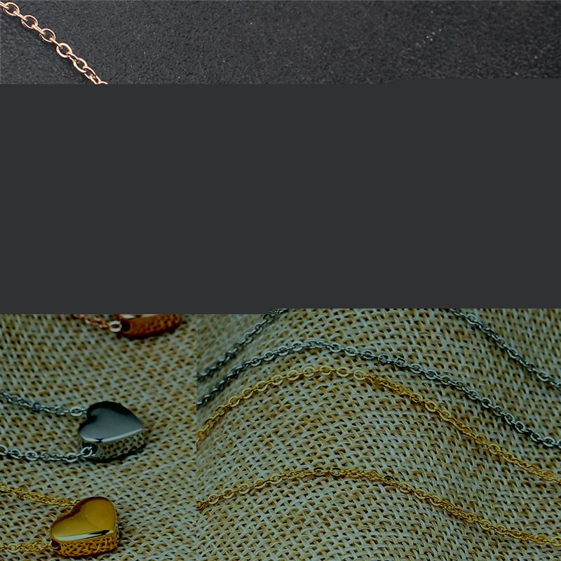 

Pendant Necklaces 2021 High Quality Small Fresh Love Titanium Steel Necklace Crystal From Swarovskis 3 Colors Fit Women And Female As Sweet, Silver