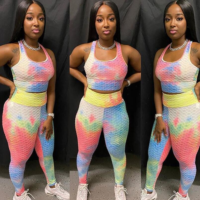 

pineapple print skinny women tracksuits crop workout pants active outfits set, Gray