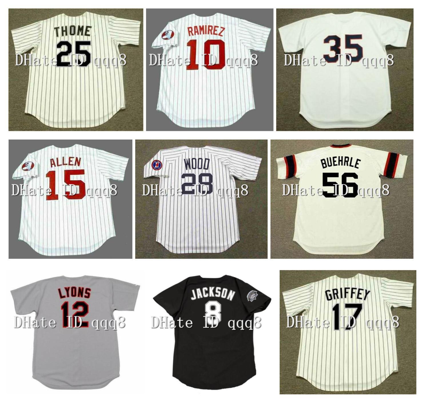 

Vintage Jersey KEN GRIFFEY JR. BO JACKSON PAUL KONERKO RICHIE ALLEN RON SANTO WILBUR WOOD FRANK THOMAS MARK BUEHRLE Jack McDowell Ron KITTLE, Blue;black