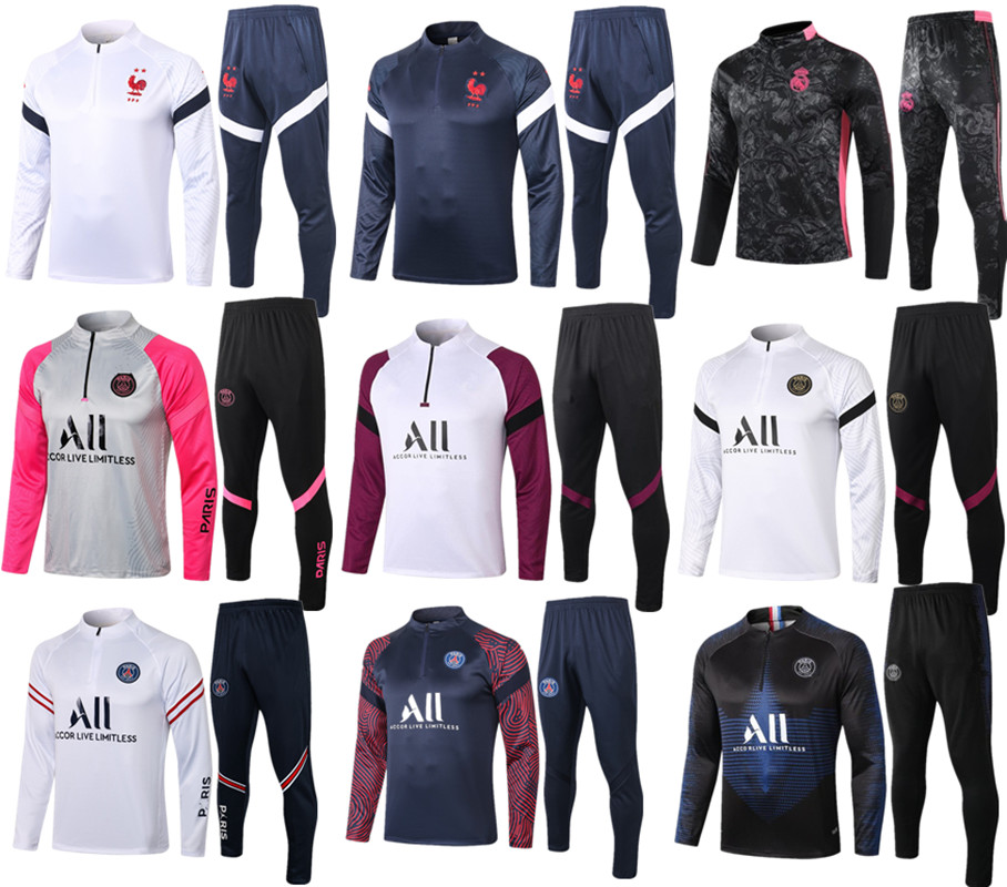 

real madrid Jerseys 2021 2022 Adult Football tracksuit Soccer Jersey Survetement de foot chandal futbol retro player version, Black;yellow