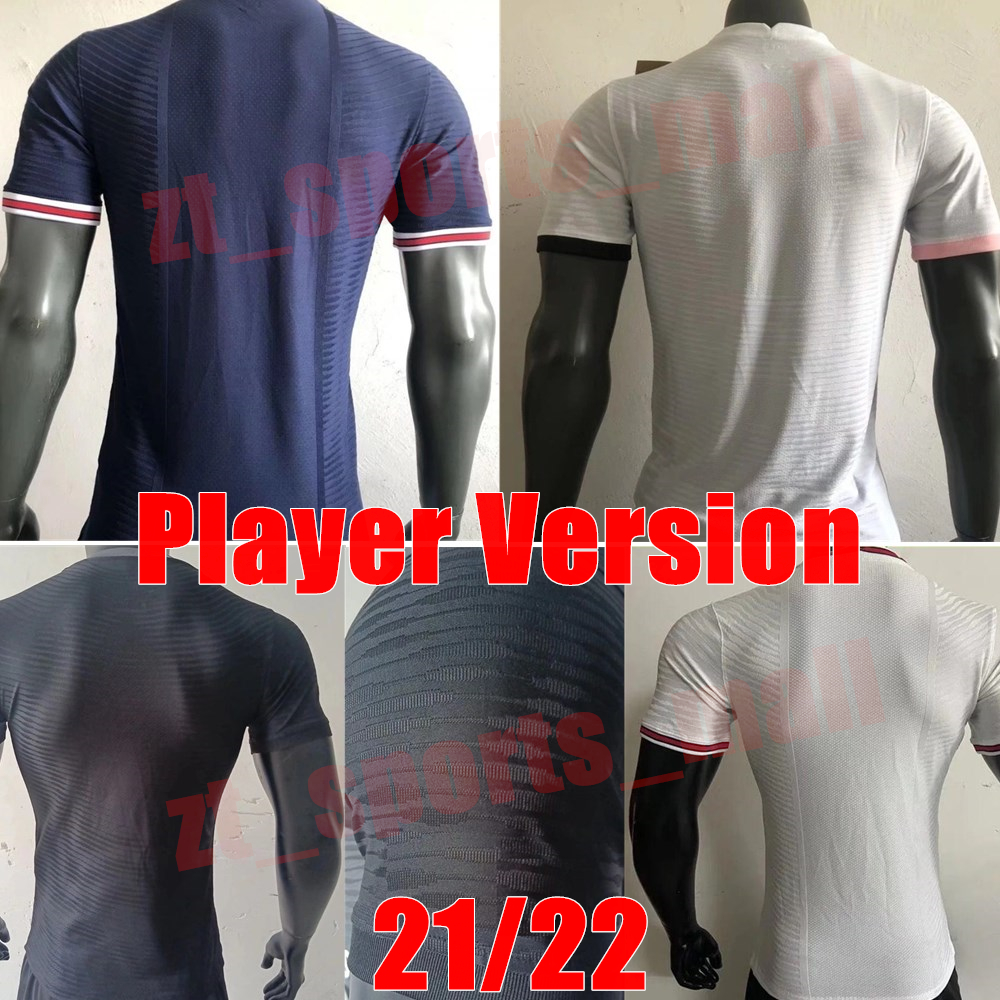 

Top 21 22 Men Player version adult soccer Jerseys Maillots football 2021 2022 SERGIO RAMOS MBAPPE ICARDI shirt Men kit sets maillot de foot PsGS, Away+champion patch