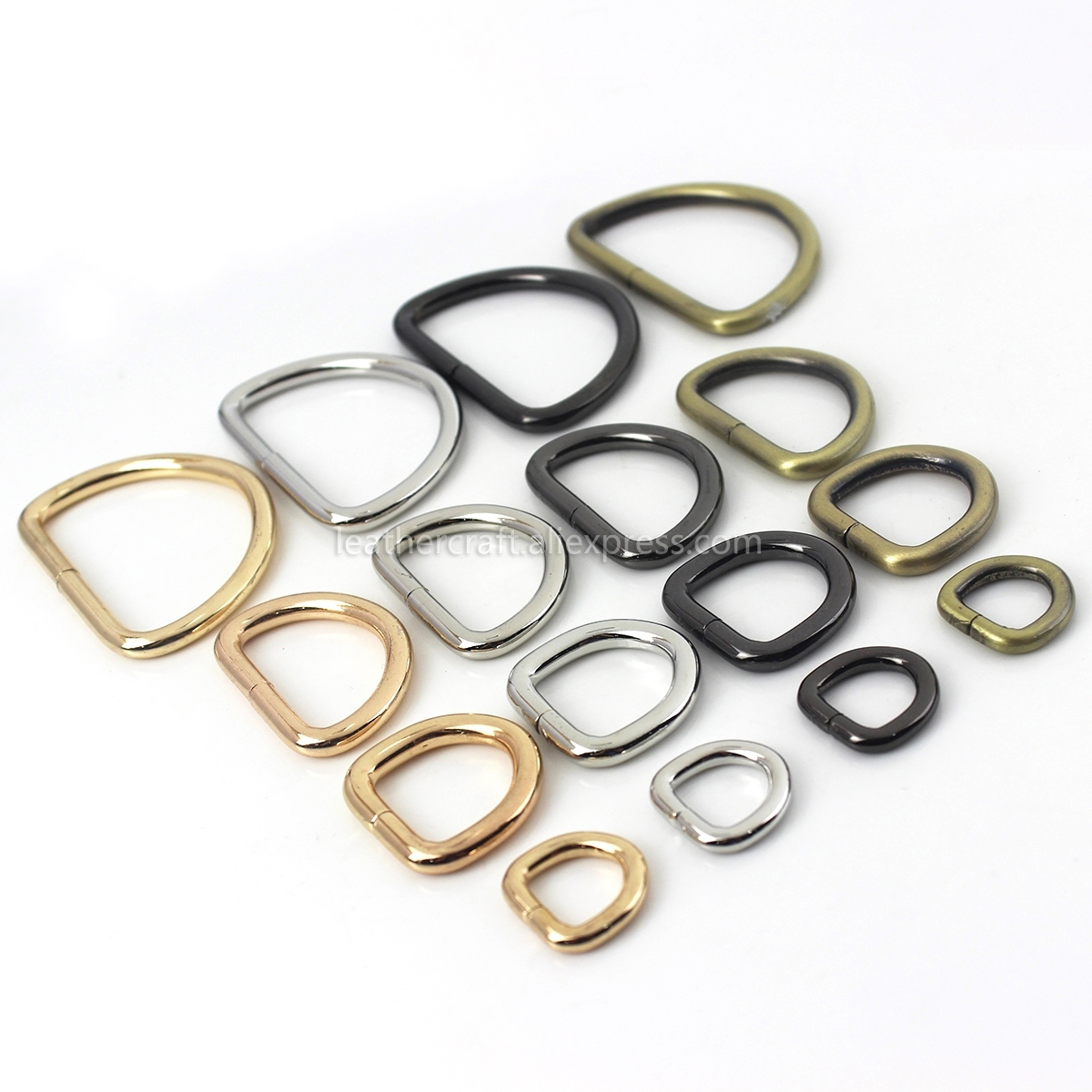 

1pcs 4/8"~2" Metal Dee D Ring Buckle for Webbing Backpack Bag Parts Leather Craft Strap Belt Purse Pet Collar Clasp High Quality