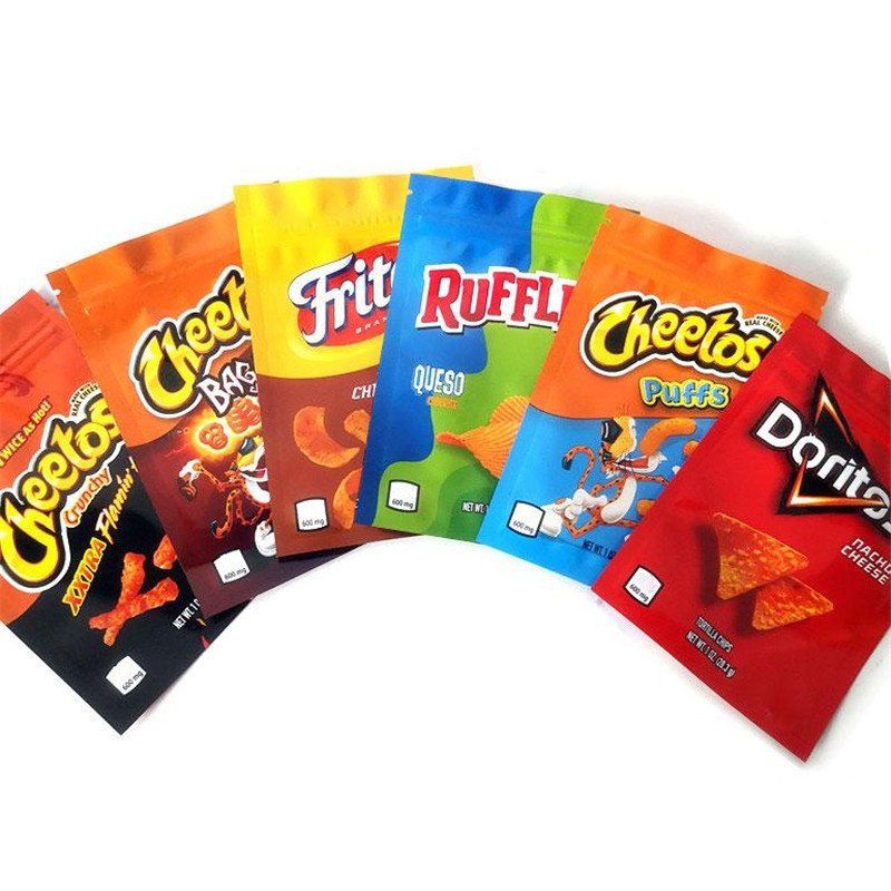 

Cheetos mylar bag 600mg zipper pouch 6 patterns