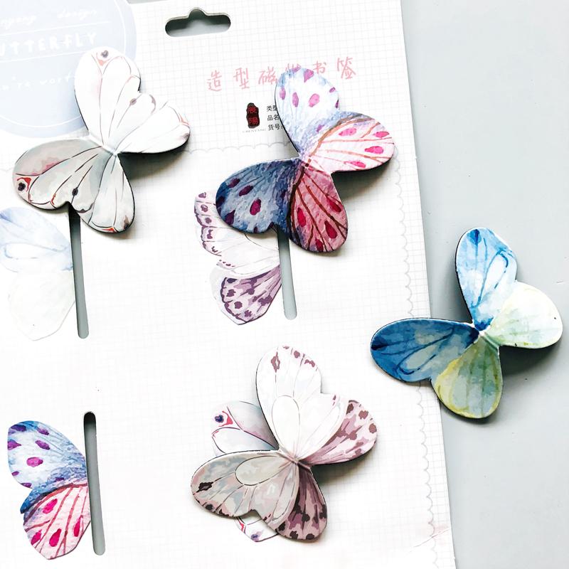

Bookmark 4pcs/Pack Creative Butterfly Design Magnetic Marker Of Page Book Clip Student School Office Stationery