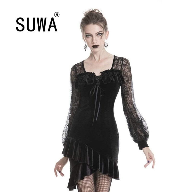 

High-end Design Women Square Neck Fashion Fishtail Dress est Womans Black Chiffon big Size Party Dresses Vestidos 210525