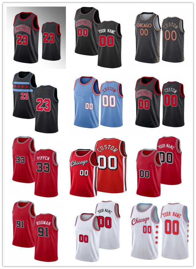 

75th Custom Mens Womens Youth Jersey 23 45 Michael MJ Scottie 33 Pippen Dennis 91 Rodman Basketball Jerseys, Color2