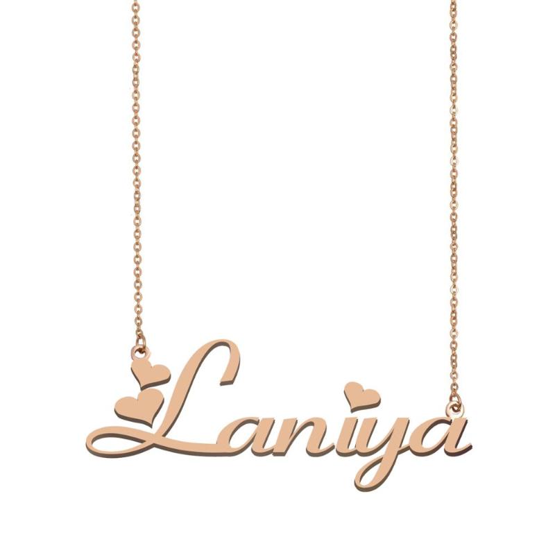 Pendant Necklaces Laniya Name Necklace , Custom For Women Girls Friends Birthday Wedding Christmas Mother Days Gift-image-708511349