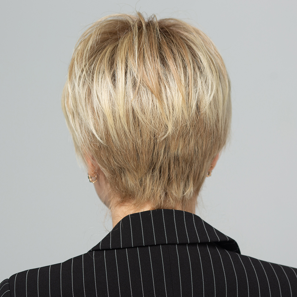 Costume Accessories EASIHAIR Blonde Ombre Short Wigs Synthetic Hair Wigs for Women Natural Futura Hair With Bangs Daily Wigs Heat Resistant-image-751018497