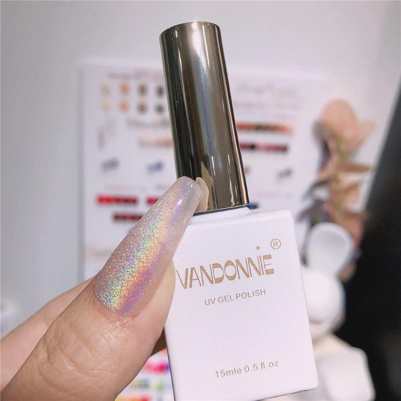 

Nail Gel 15ML Art Shining Get Color Aurora Colorful Laser Universal Cat's Eye Glue Glossy Cat, Red;pink